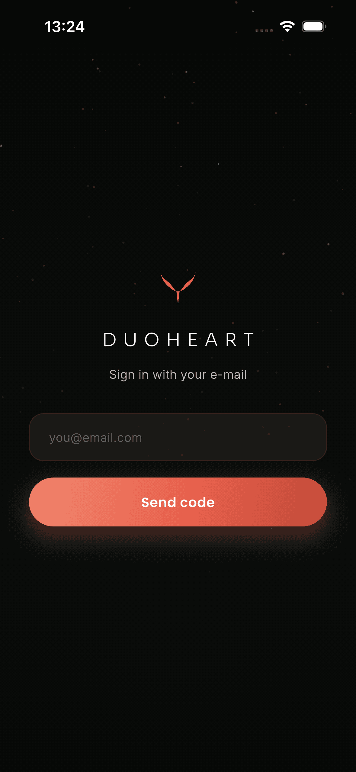 Duoheart sign-in screen